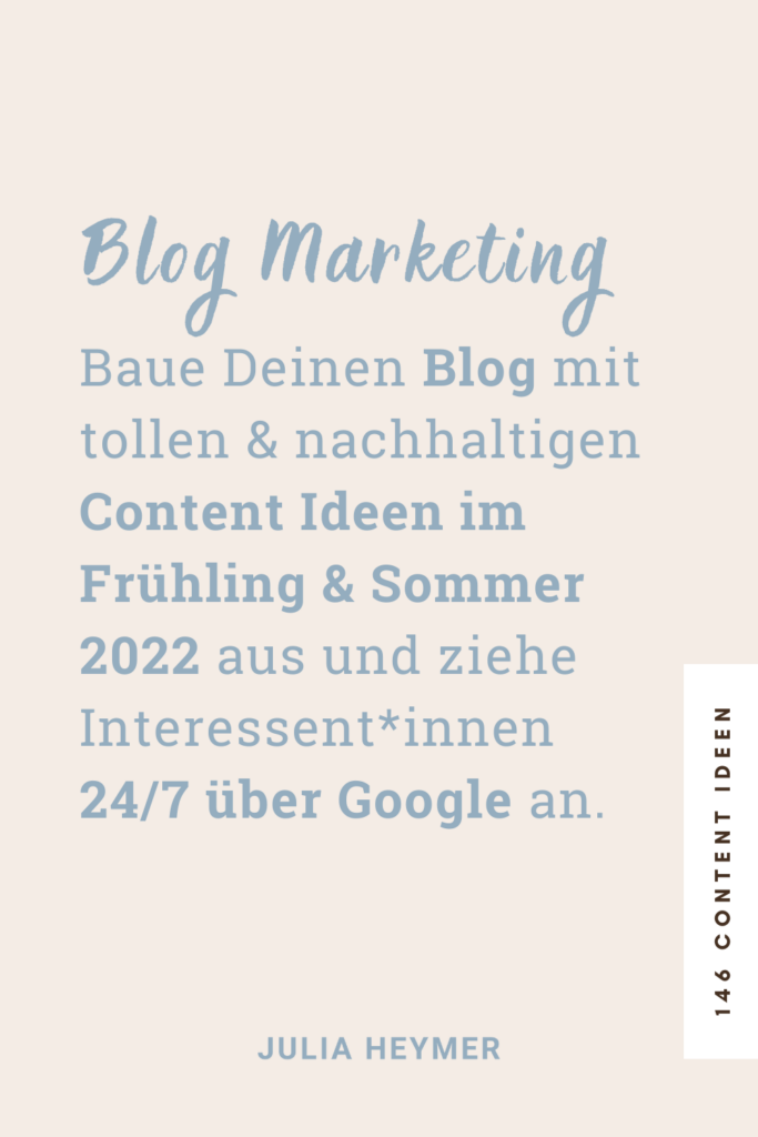 Blog Marketing und Content Marketing 2022
