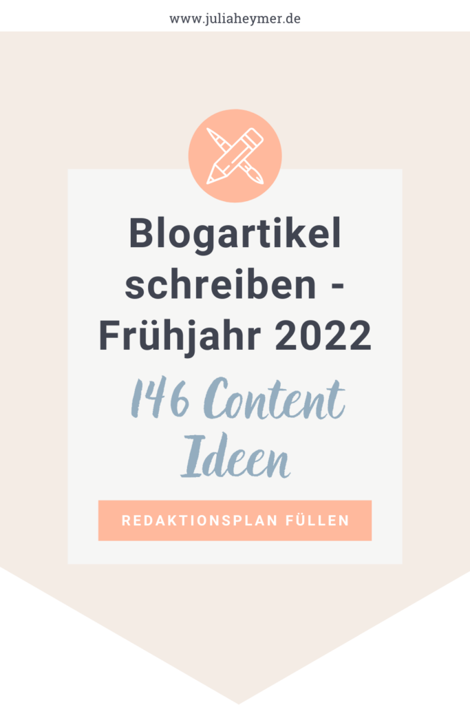 Blogartikel schreiben Ideen 2022