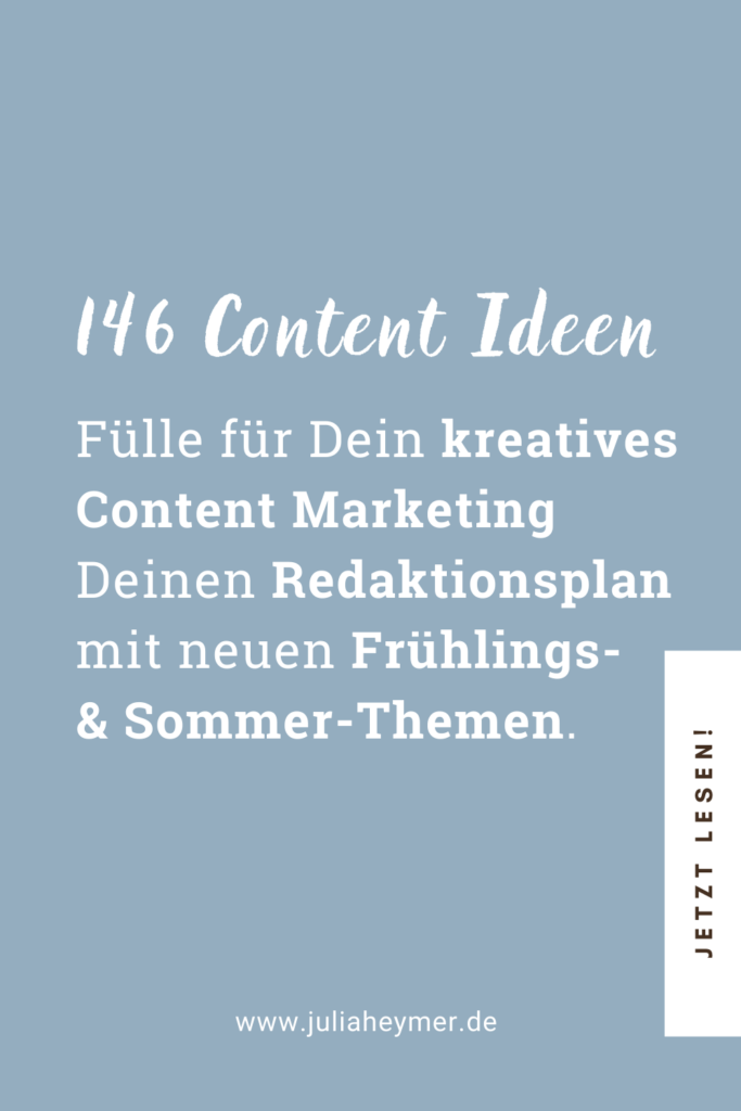 146 Content-Ideen für Frühling und Sommer 2022