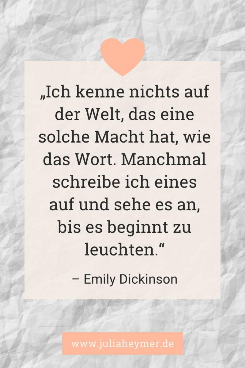 Zitat von Emily Dickinson über Worte