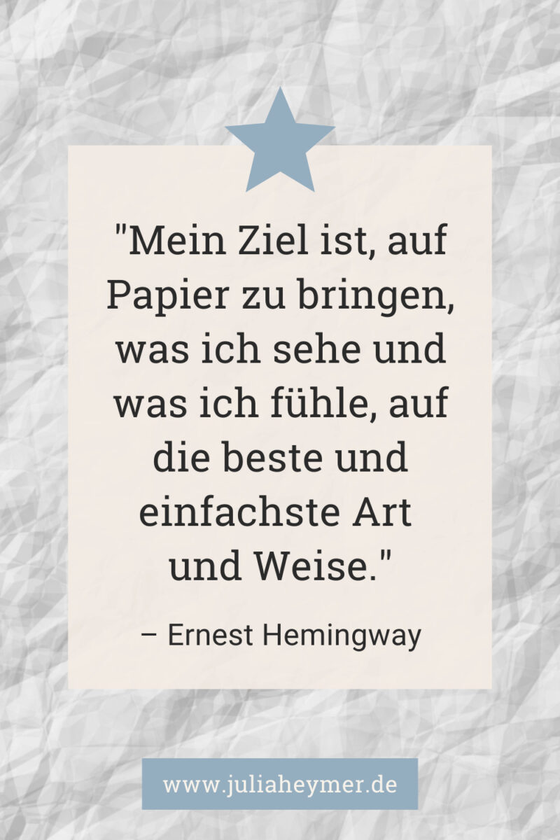 Berühmtes Zitat von Ernest Hemingway